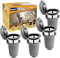 Vista 1 de KEEPOW 4 vasos de filtro reutilizables para cafetera Cuisinart, filtros de café reutilizables para cafetera de una sola porción