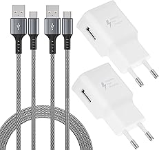 KAIMENGLONG Fast Charge 2m USB Type C Nylon Charger for Samsung Galaxy S22 S21 S21FE S21+ S20FE S20 S20 Ultra S10 S10e S9 S8/Note 20/10/9/8/A72 A71 A51 A52 A53 5G/ Pixel (Pack of 2) )