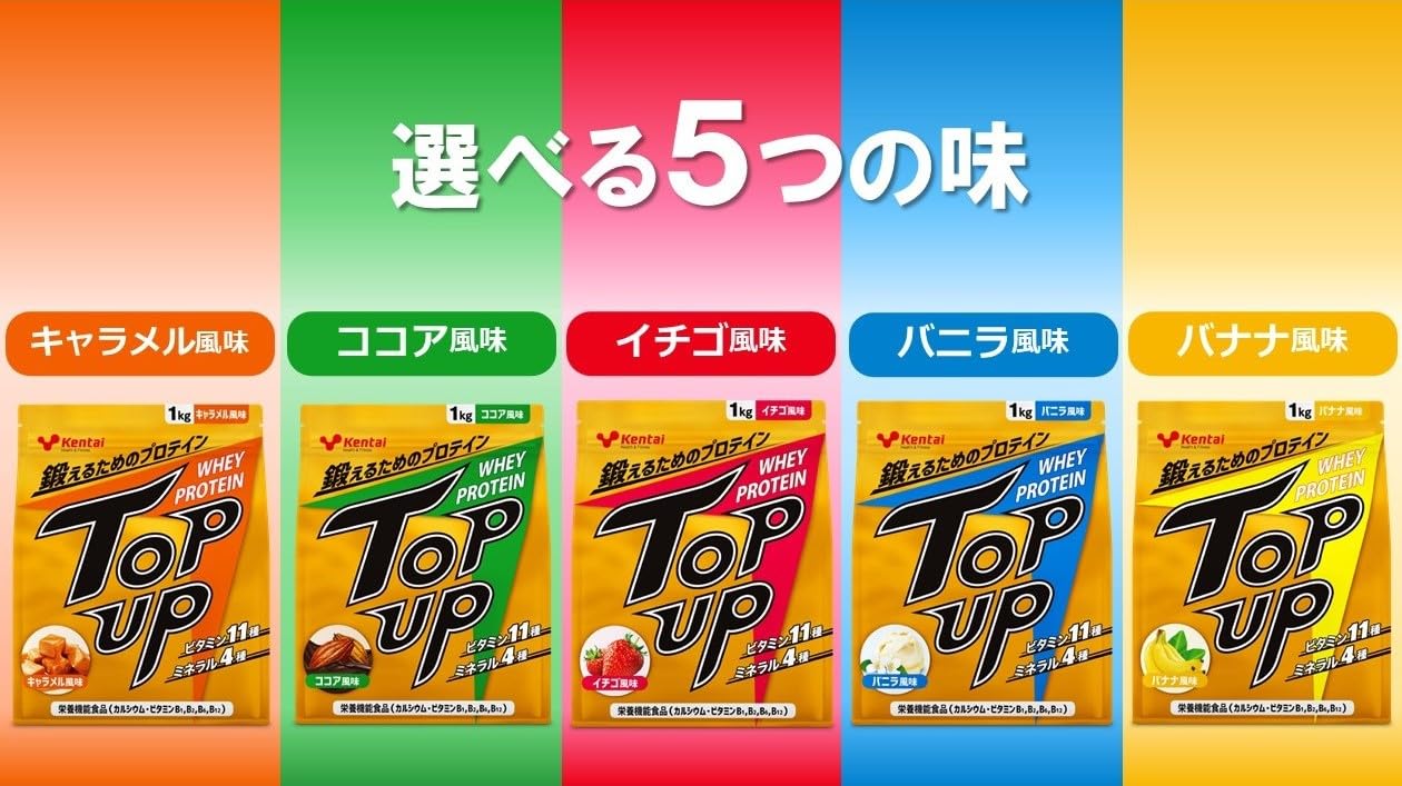 Amazon.co.jp: Kentai ケンタイ TOP UP ホエイプロテイン バナナ 3kg 
