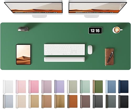 Miniatura 277 de YSAGi Protector de escritorio de cuero, tapete de oficina, alfombrilla grande para mouse, antideslizante, de piel sintética, almohadilla