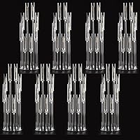 Vista 14 de 16 piezas de 8 brazos de candelabros de acrílico para centros de mesa, portavelas transparentes con pantalla para decoración de mesa, centro de mesa