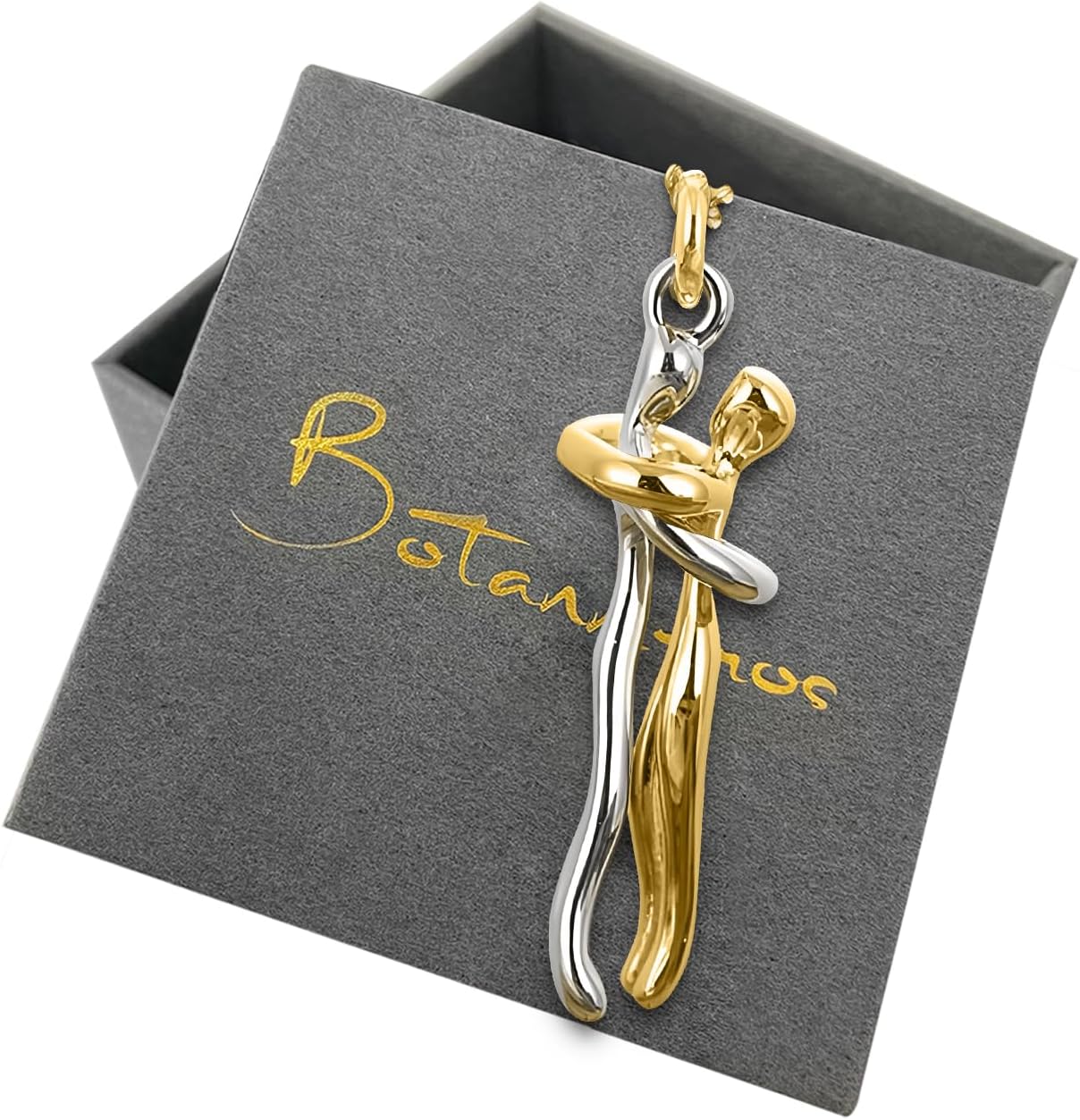 Couple Hug Necklace Gift for Boyfriend and Girlfriend Soulmate Couple Promise Cute Pendant Hugging Love Pendant Personality Jewelry - Image 4