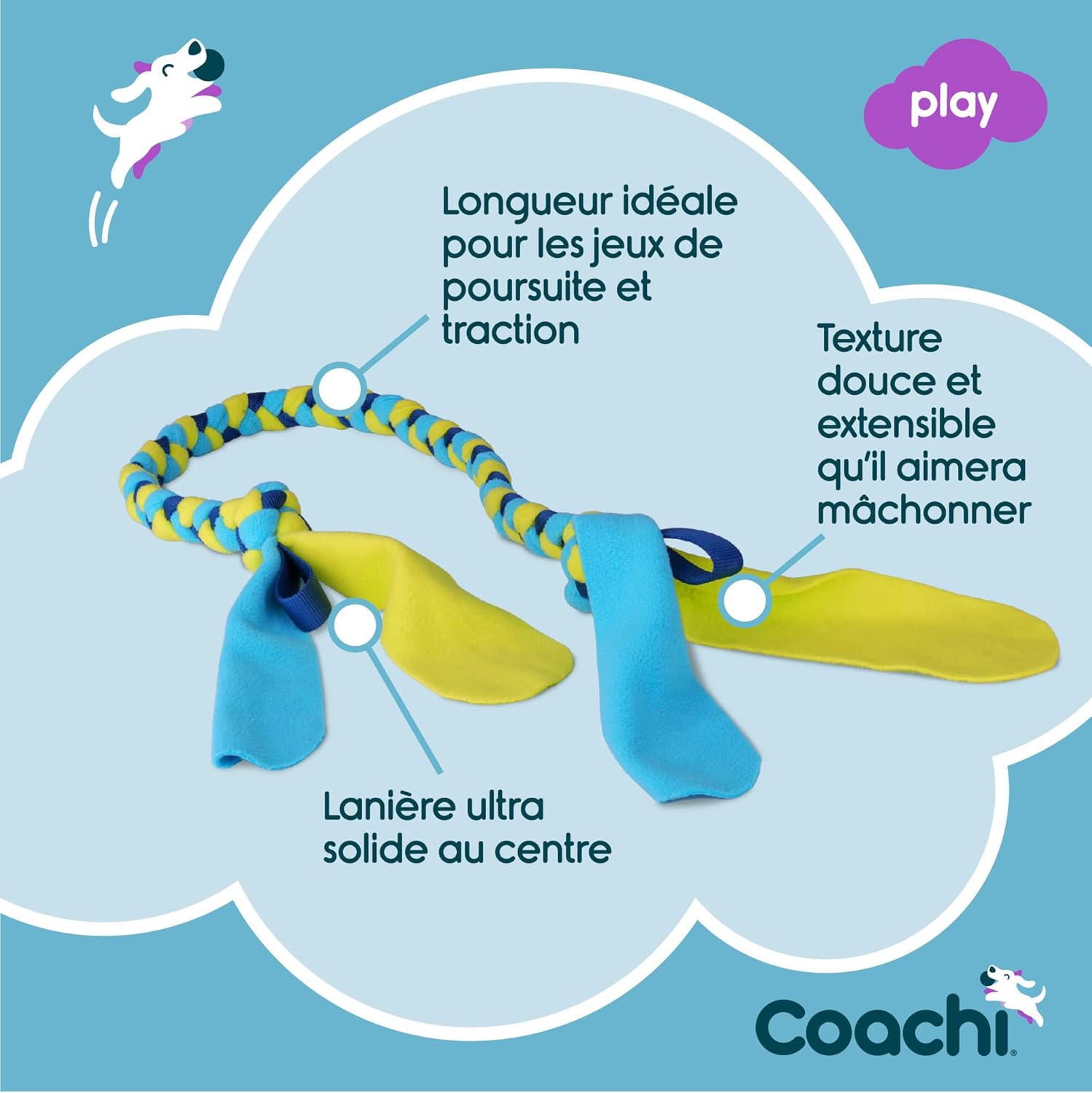 Détail jouet résistant Tuggi Tug Coachi