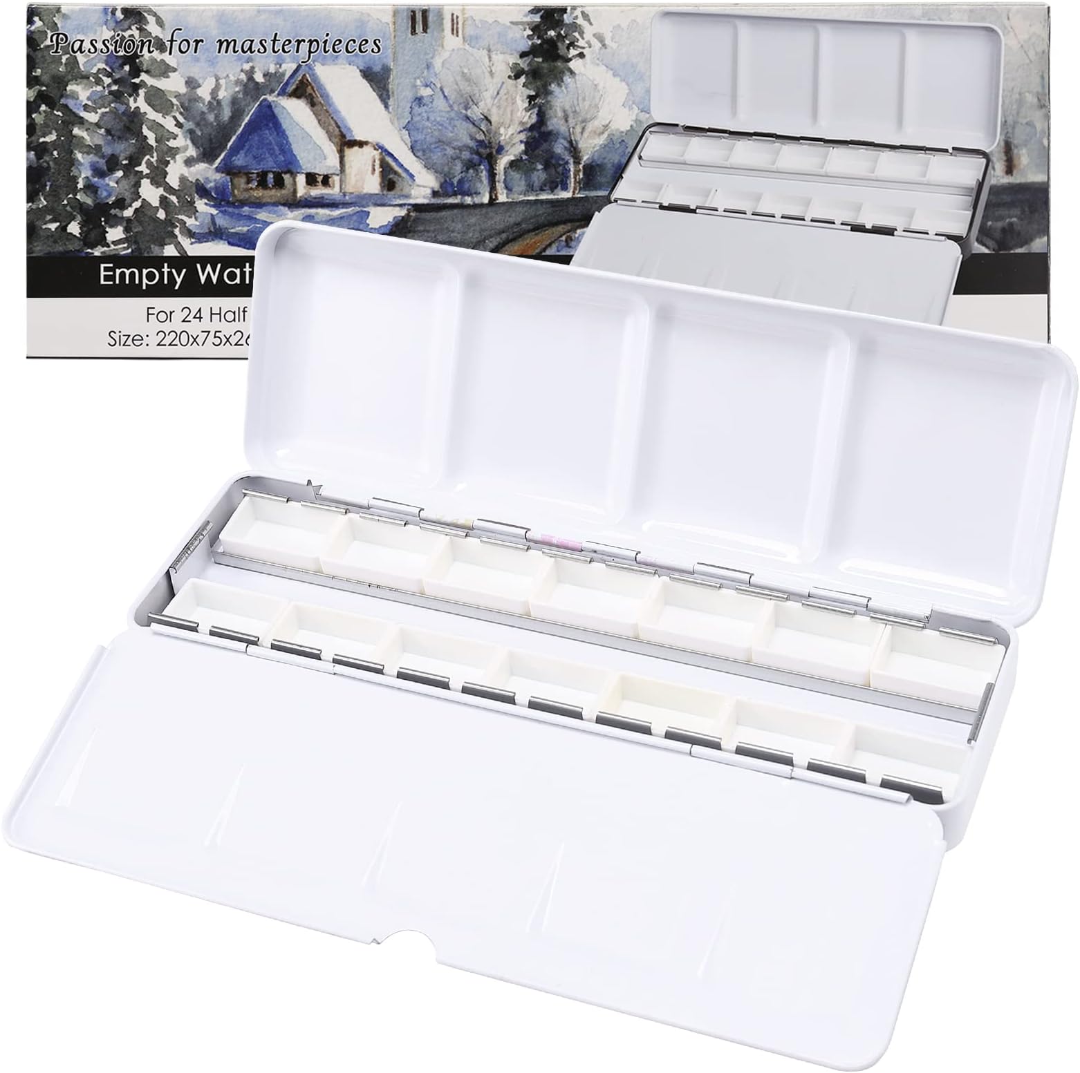 FCLUB Empty Watercolor Palette Paint Case - Medium