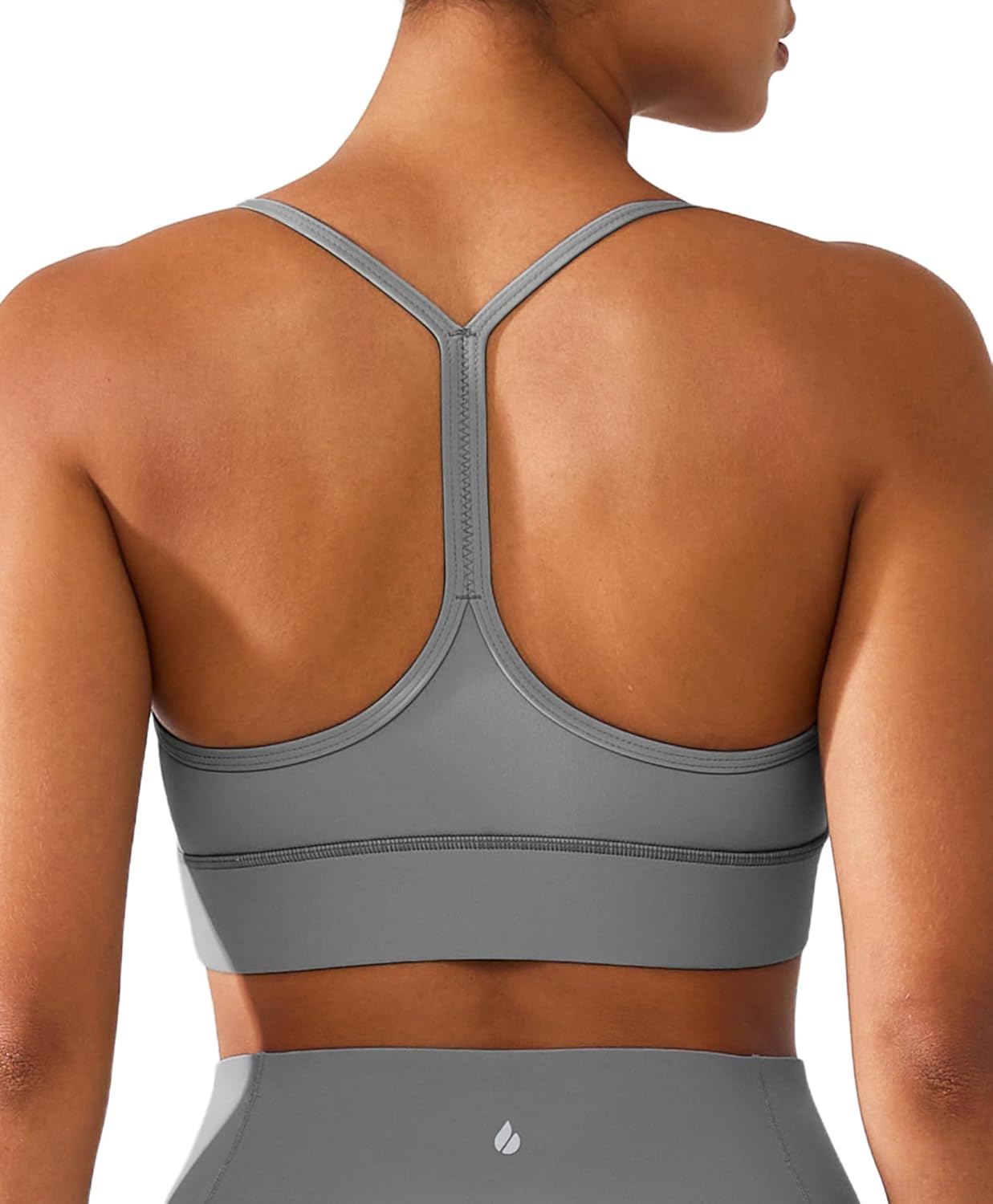 BRXL Y Back Sports Bras for Women Padded Racerback Low Impact Soft Thin Strap Workout Yoga Gym Casual