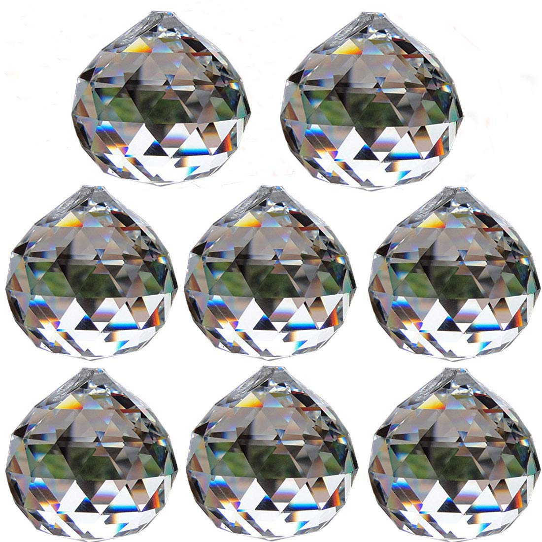 Yoker 40mm Clear Crystal Ball Prisms Pendant Feng Shui Suncatcher Decorating Hanging Faceted