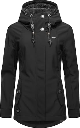 Ragwear Monadde Womens Transition Jacket Functional Jacket Softshell Jacket Waterproof Breathable with Hood XS - 6XL