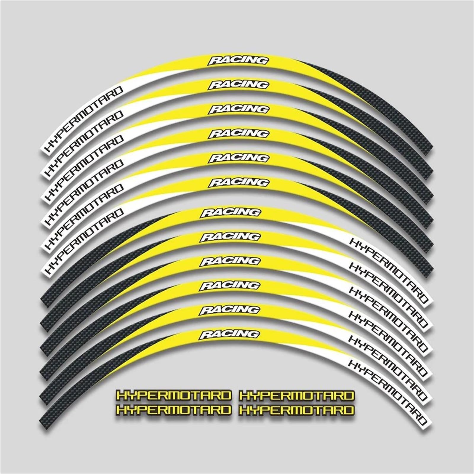 Motorcycle Stickers Reflective Wheel Decals Rims for Ducati for Hypermotard 939 821 796 950 1100(Style 20)