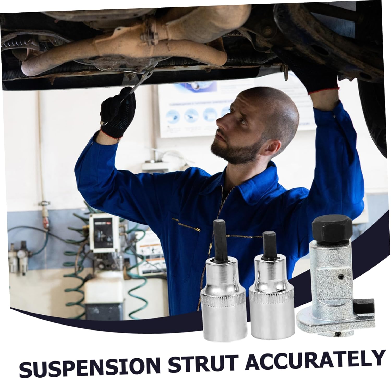 DOITOOL 15pcs Suspension Strut Spreader Tool Mechanic Tools Automotive Dismantle Spreader High Strength Construction for Vehicle Maintenance