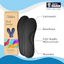 Home Genie Memory Foam Shoes Insole | shoe Insoles for All Shoes | Shoe Insole for heel pain | Super Soft Absorption Pads Comfortable, Soft, Durable, Washable (Pack of 3, Black(size-8) gallery image