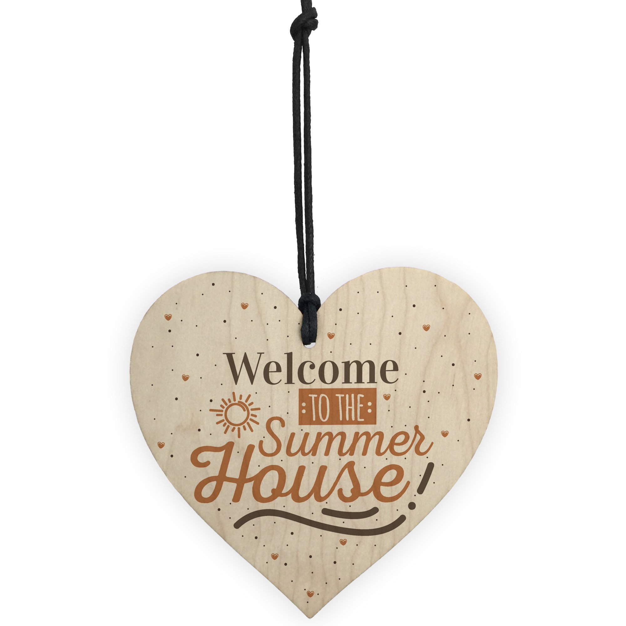 Red Ocean Welcome Garden Gardening Summer House Shed Hanging Wooden Plaque Sign Friendship Gift