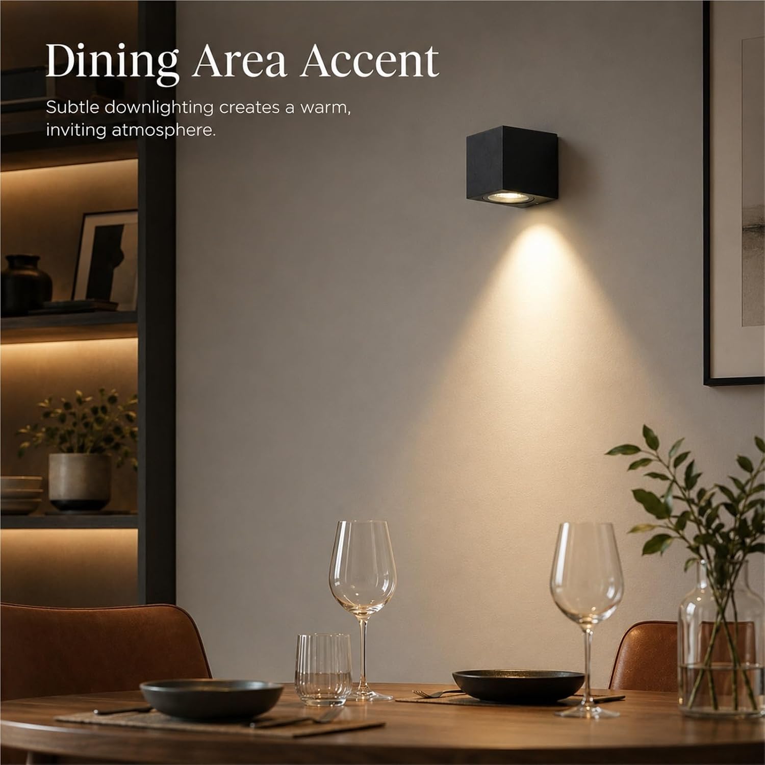 Indoor Wall Light, 3.15" Modern Black Aluminum, Single Head Downward | Secure Mounting Offers Focused Lighting for Bedrooms, Lounges, Entryways and Hallways, Supporting Routine Use