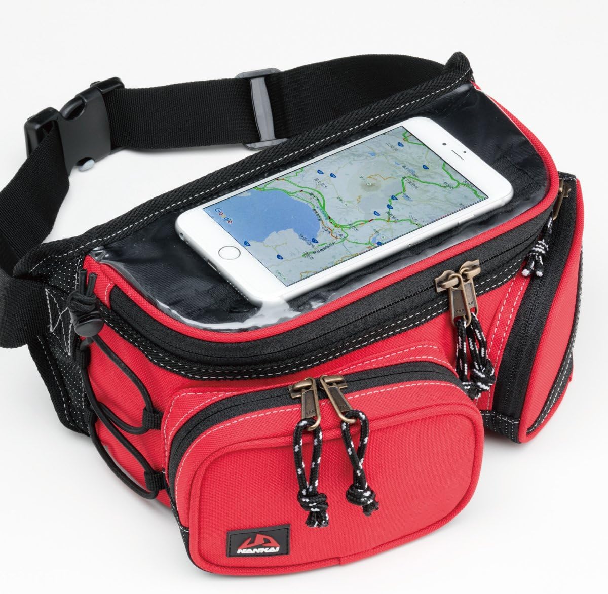 Nankai Riding Mode Waist Bag Black/2.6L Smartphone Clear Top BA508B red
