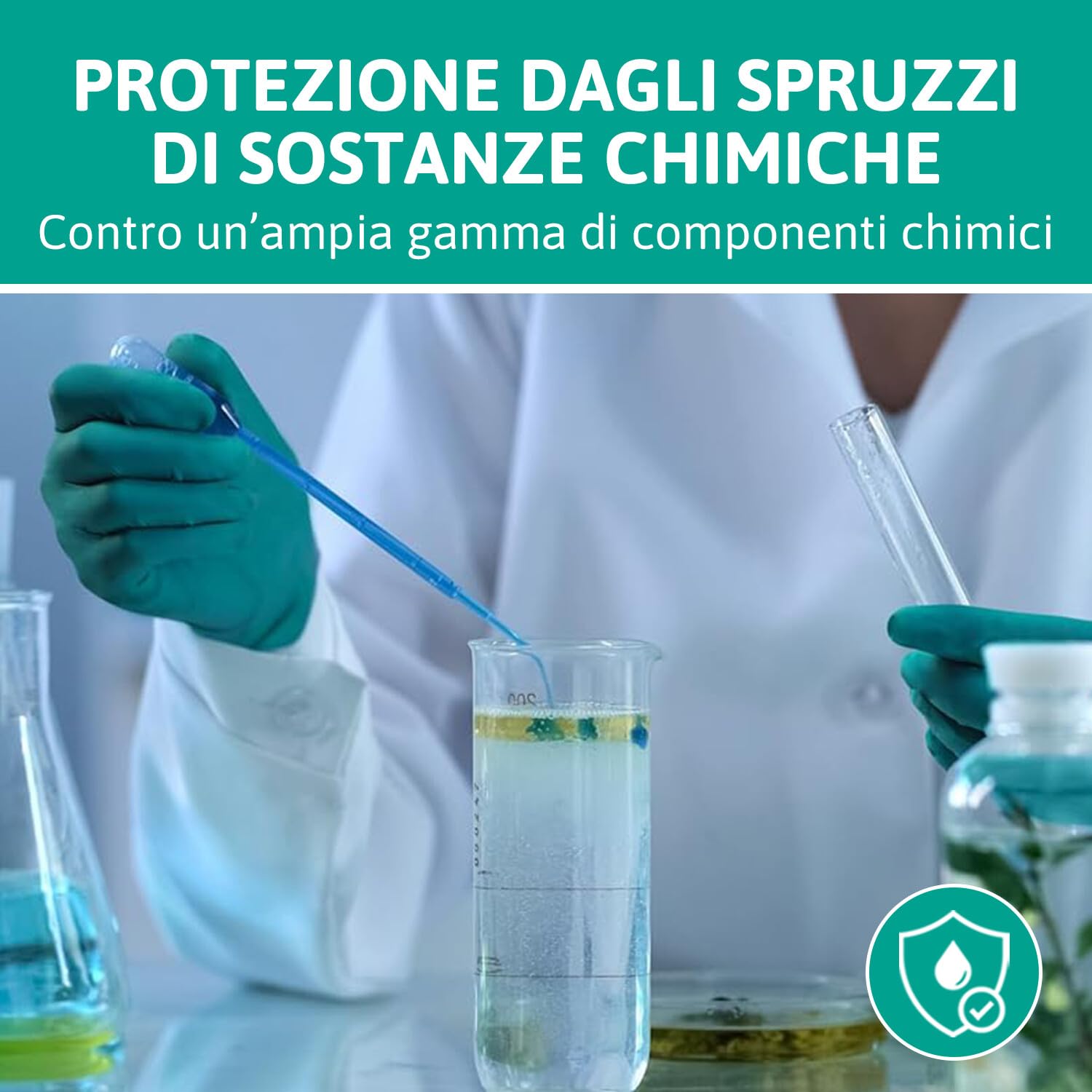 Ansell TouchNTuff 92-600 Guanti Monouso in Nitrile, Senza Polvere, Alta Resistenza Chimica e Meccanica, Protezione degli Alimenti, Usi Professionali e Industriali, Verde, Taglia L (100 Guanti)