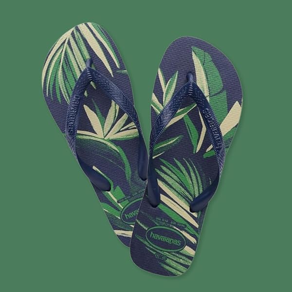 Havaianas - Aloha, Infradito Da Uomo Comode, Resistenti Ed Estive, Suola Stampata A Foglie, Suola Antiscivolo - 2
