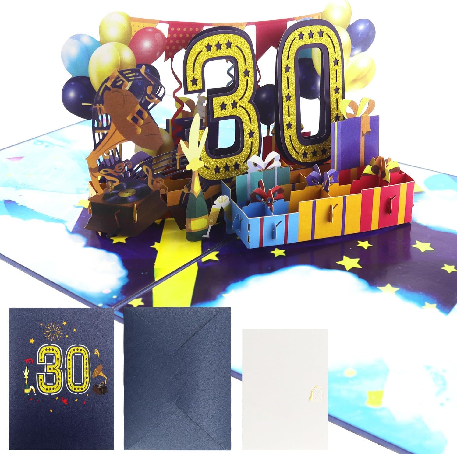 Pop Up Karte 30. Geburtstag - 3D Geburtstagskarte Für