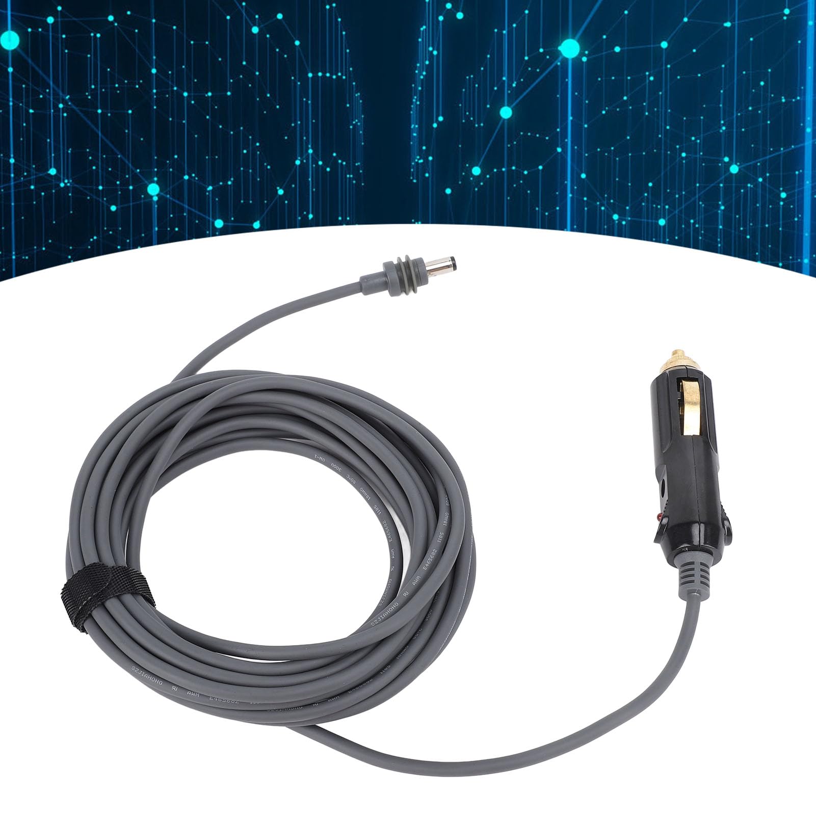 Sxhlseller Câble d'alimentation CC 18 AWG 10,5 M/34,4 Pieds, Rallonge de Voiture pour Mini, Remplacement de Rallonge d'alimentation de Voiture étanche IP68, Allume-Cigare en Cuivre Pur vers Fil