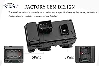 Vista 6 de Interruptor maestro de elevalunas eléctrico 20945129 delantero izquierdo del lado del conductor compatible con Chevy Silverado GMC Sierra 1500