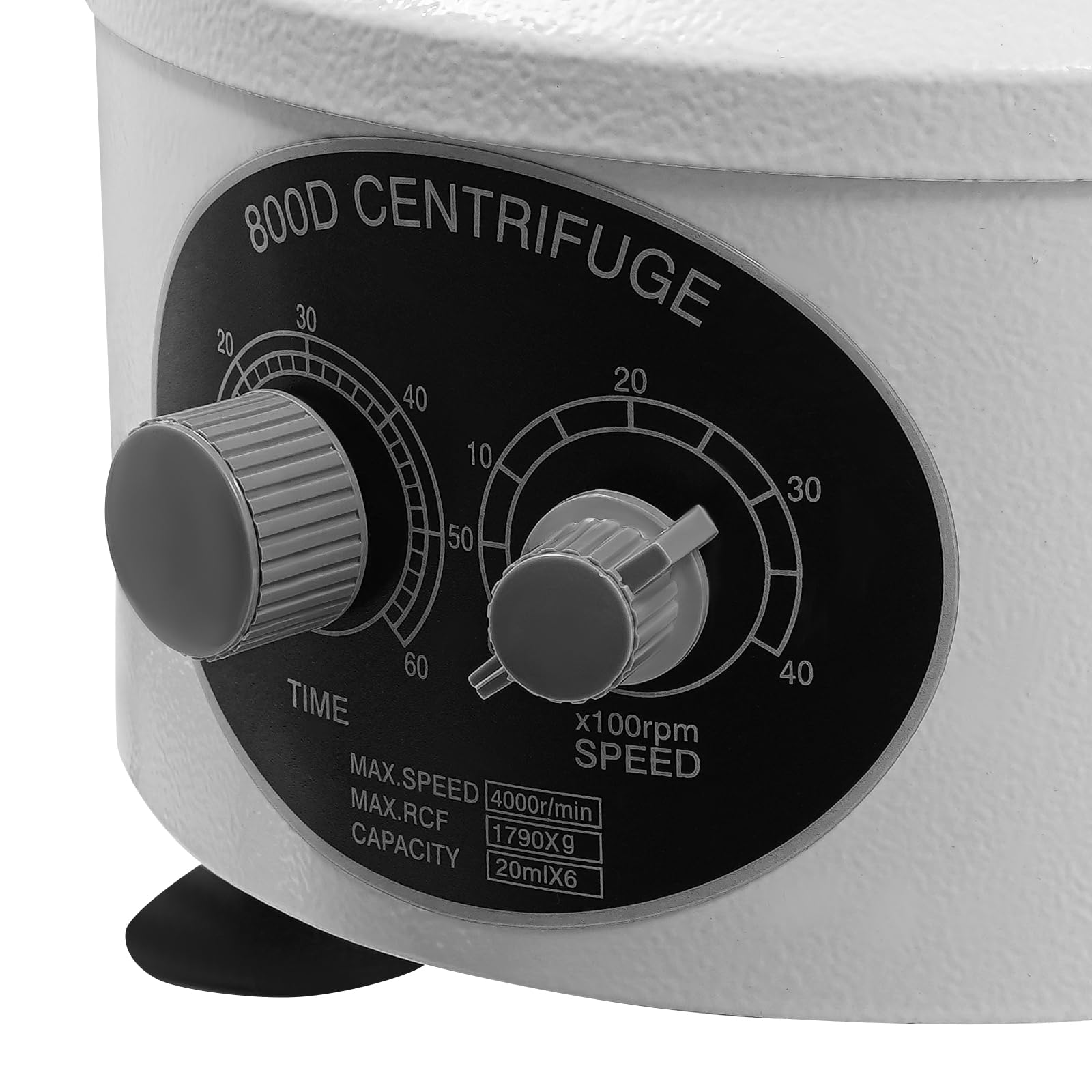 4000 rpm centrifuga da laboratorio con timer, centrifuga elettrica da laboratorio con rotore da 6 x 20 ml, centrifuga da tavolo per plasma, siero, vaccino (220 V, 1790 g, timer da 0 a 60 minuti)