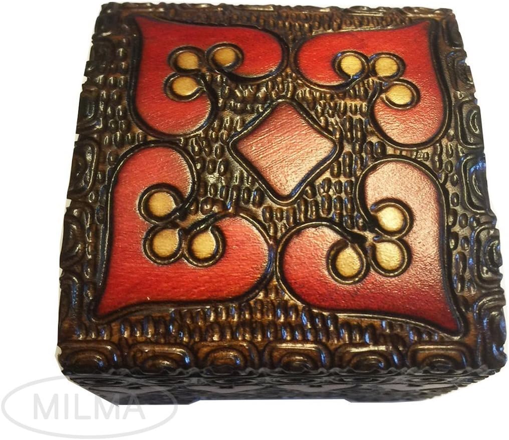 HEART BOX Polish Linden Wood Handmade Jewelry Ring Box Wedding Engagement Valentine's Day Love Keepsake
