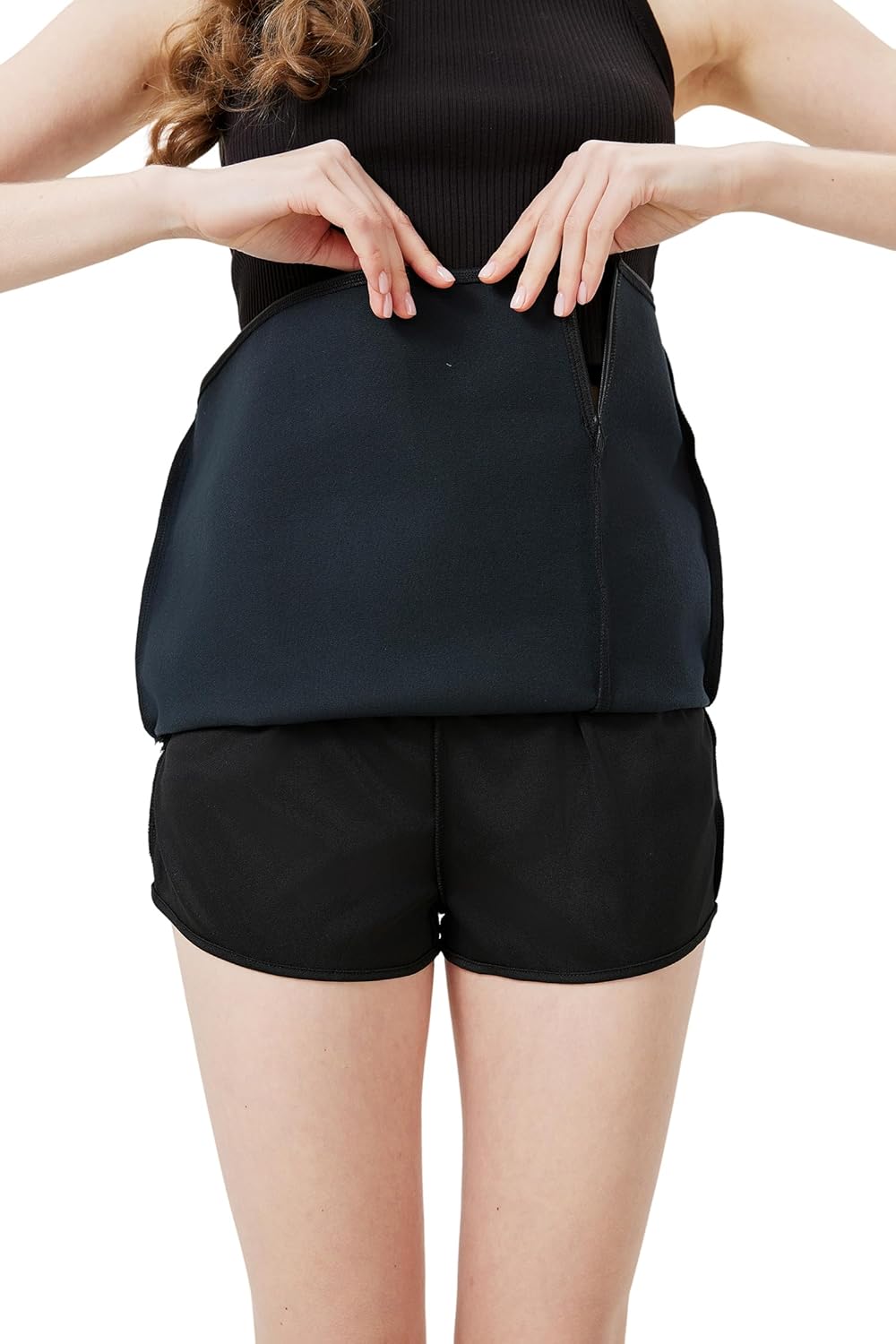 BI.TENCON Faux Leather Mini Skirt for Women – High Waisted Bodycon with Built-in Shorts & Side Slit, Black, 3X-Large - Image 6