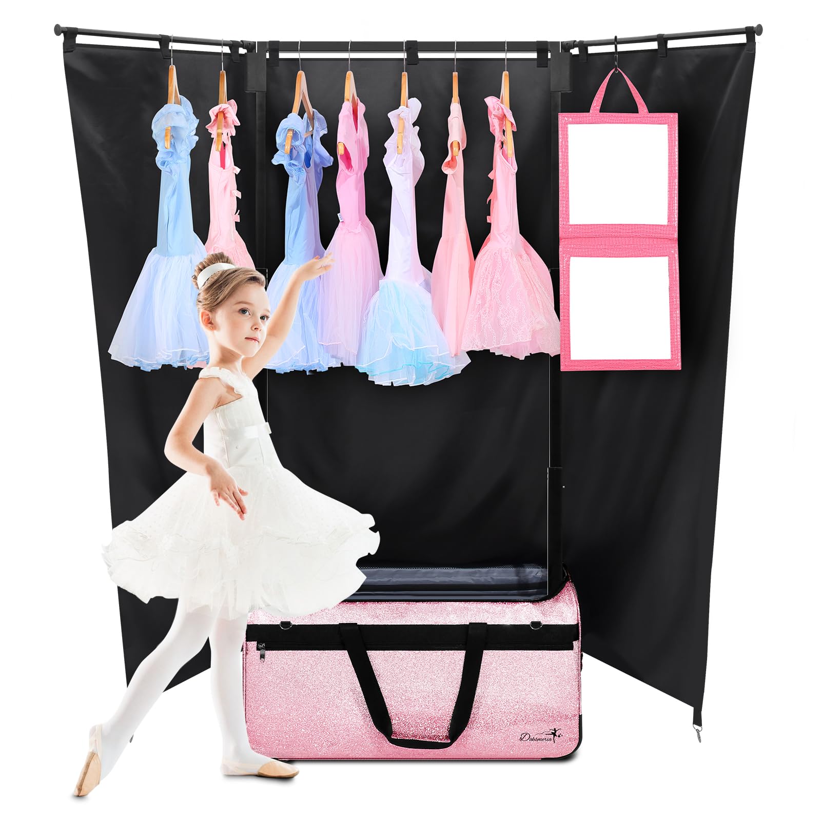 Sac de danse avec porte-vêtements rose, cadeau idéal pour danseuse - 8