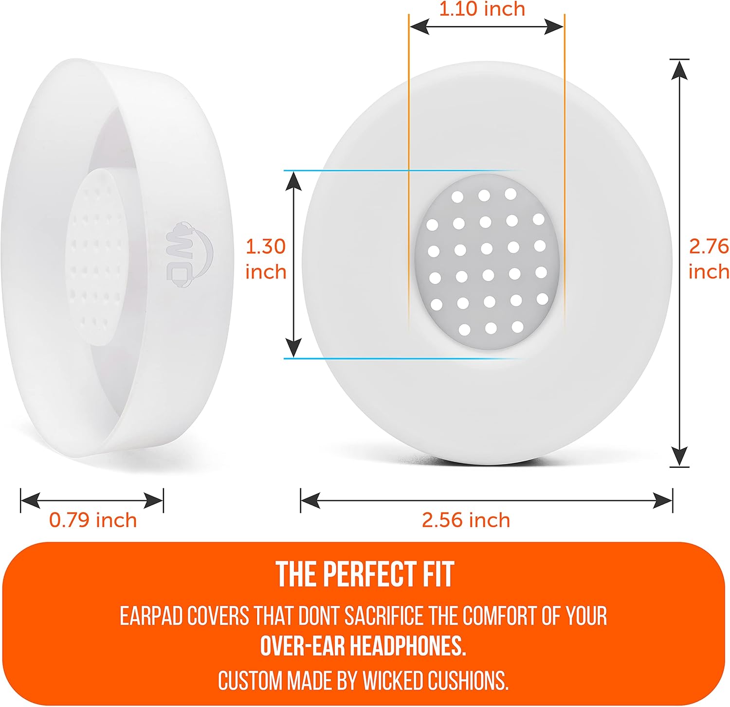 WC SweatZ Solo - Patented Earpad Sweat Covers for Beats Solo 4, Solo 3 & Solo 2, Made by Wicked Cushions, White - Image 5