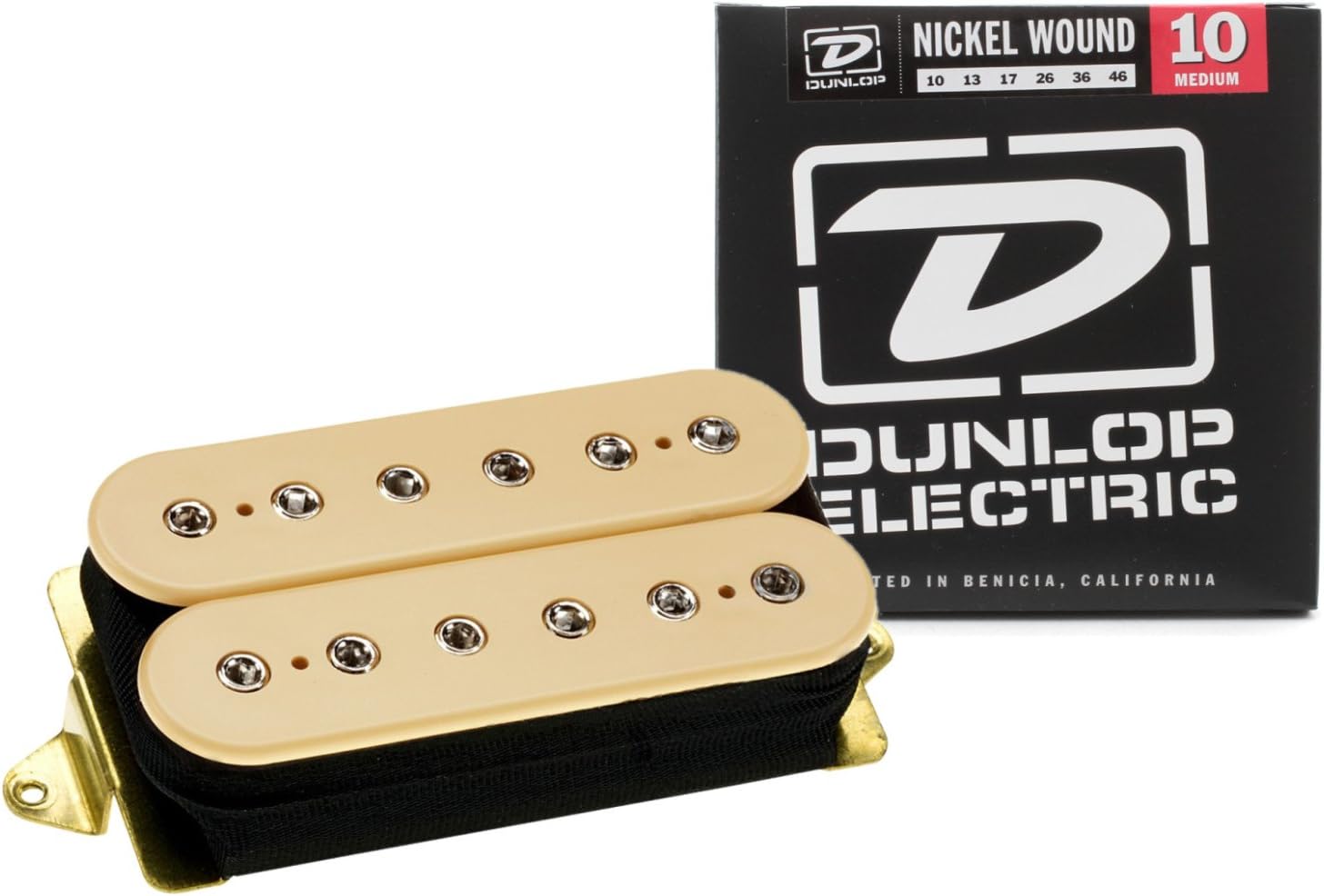 DiMarzio DP104 F-Spaced Super 2 Humbucker Pickup, CREAM w/Strings