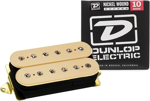 DiMarzio DP104 F-Spaced Super 2 Humbucker Pickup, CREAM w/Strings
