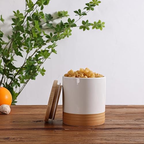 Miniatura 6 de LEETOYI Tarro de cerámica para almacenamiento de alimentos con tapa de sello, recipientes de cocina para encimera, servir para café molido, té,