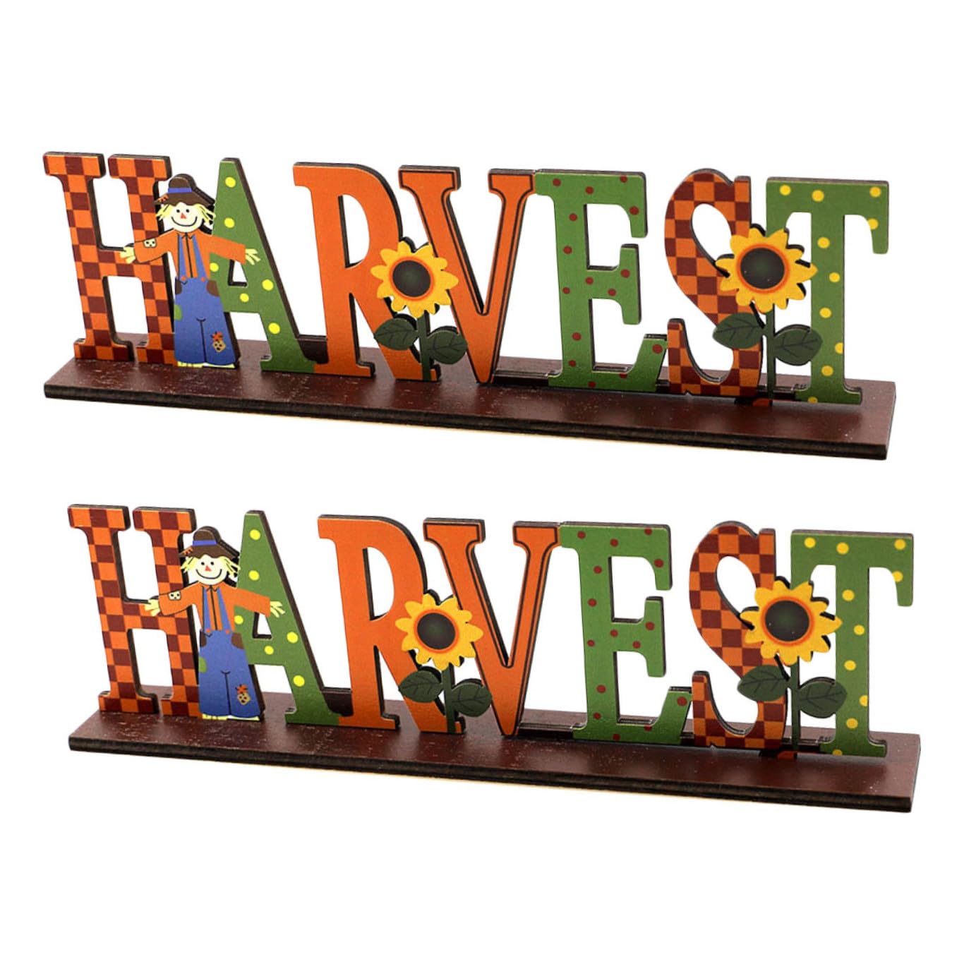 Citrouilles de fête en bois et suspension automnale pour décoration de table à plusieurs niveaux