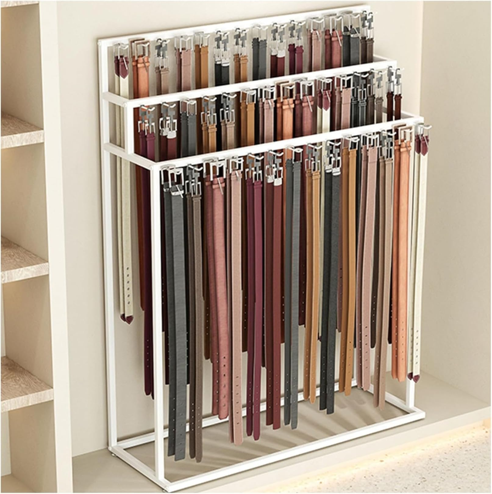Gürtel-Kleiderbügel-Organizer für Herren-Garderobe, Schlafzimmer, Geschäft – Krawatten- und Schmuckständer, platzsparender Zubehörhalter