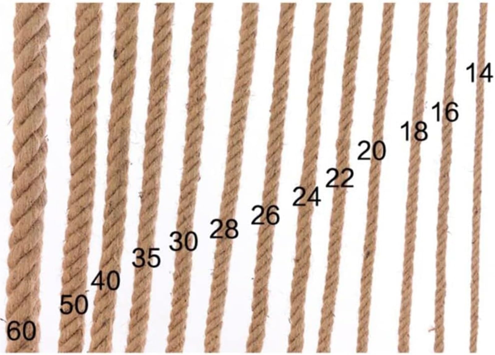 Bundling Craft Decor Cuerda De Yute Natural Cuerda Gruesa, Cuerda De Yute De 18 Mm, Cuerda De Cáñamo Natural Trenzada De Alta Resistencia De 65,6 Pies for Manualidades, Columpio, Barandilla, Muelles,