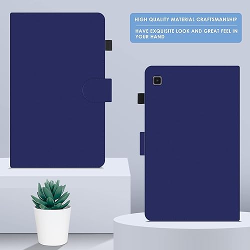 Miniatura 3 de DETUOSI Funda de cuero para Samsung Galaxy Tab A7 Lite de 8.7 pulgadas 2021 (SM-T220T225T227U) con soporte para lápices, parte trasera de silicona