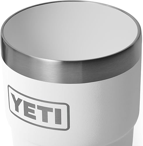 Miniatura 5 de YETI Rambler Taza de café aislada de 8 onzas con tapa, taza de café apilable de doble pared aislada al vacío, forro de cerámica DuraSip, diseño apto