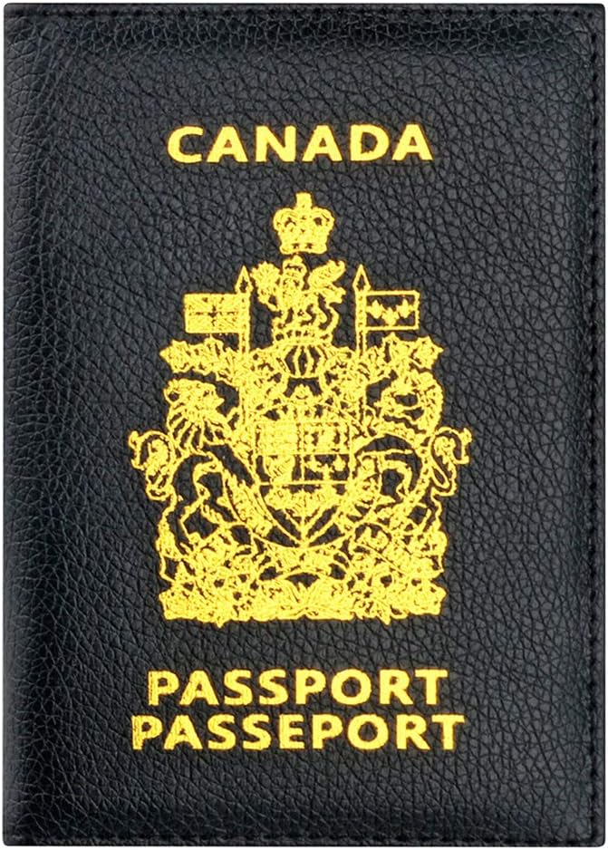 MetCuento Canada Passport Cover PU Leather Passport Case Protector with