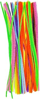 منظفات انابيب للحرف اليدوية، منظف انابيب للحرف الفنية، مجموعة منظفات انابيب ملونة فاتحة للمشاريع وديكور العطلات، 20 قطعة (متعددة الالوان - مخملية)