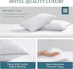 Casa Platino Bed Pillows Standard Size 2 Pack (20x26) - Down Alternative Sleeping Pillows, Hotel Quality, Hypoallergenic & Supportive for Side & Back Sleepers