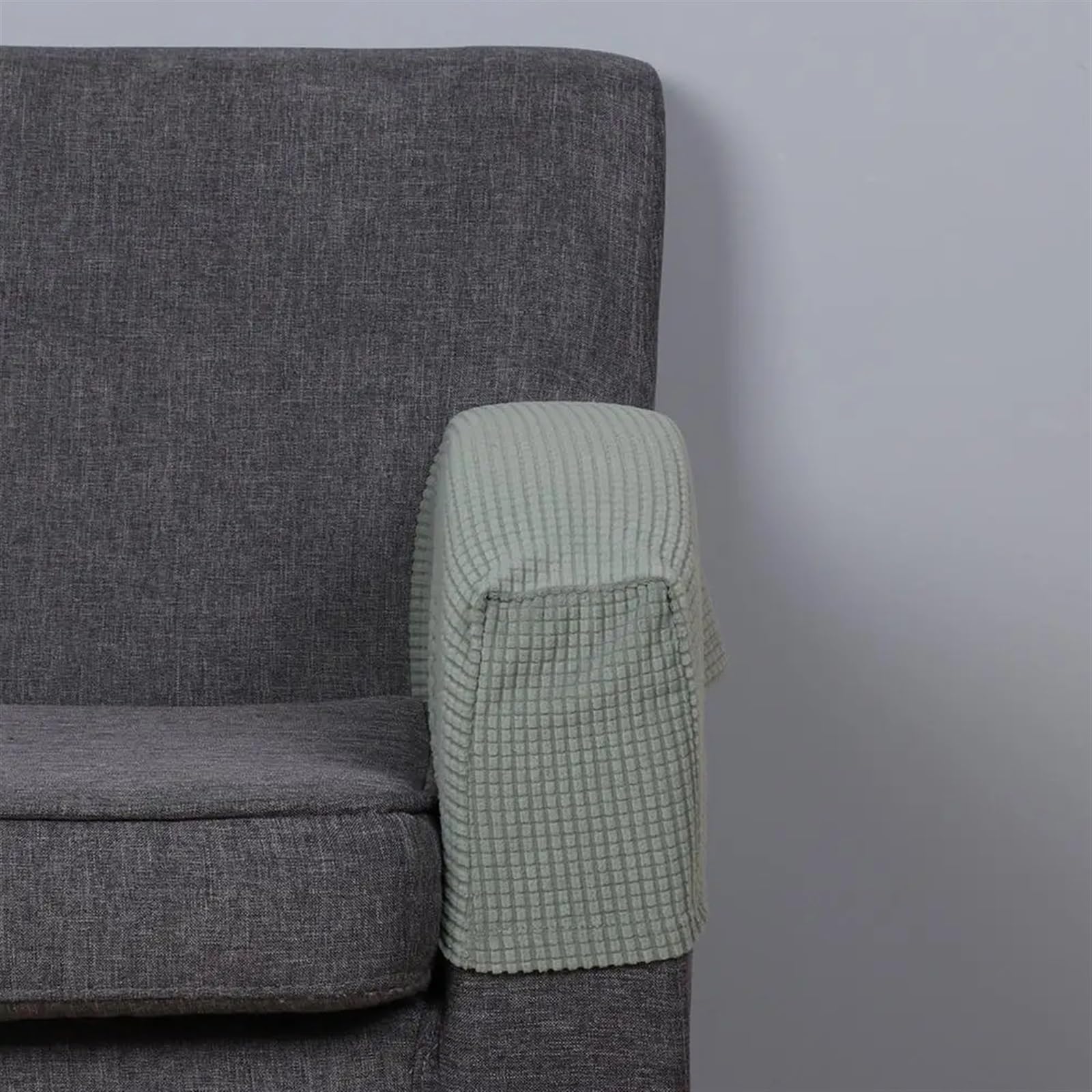 Sofa ArmlehnenbezüGe 2PCS Stretchy Möbel Armlehne Abdeckungen Hause Couch Arm Schutz Sofa Abdeckung FüR Couch, Stuhl, Armschutz(Light Grey)