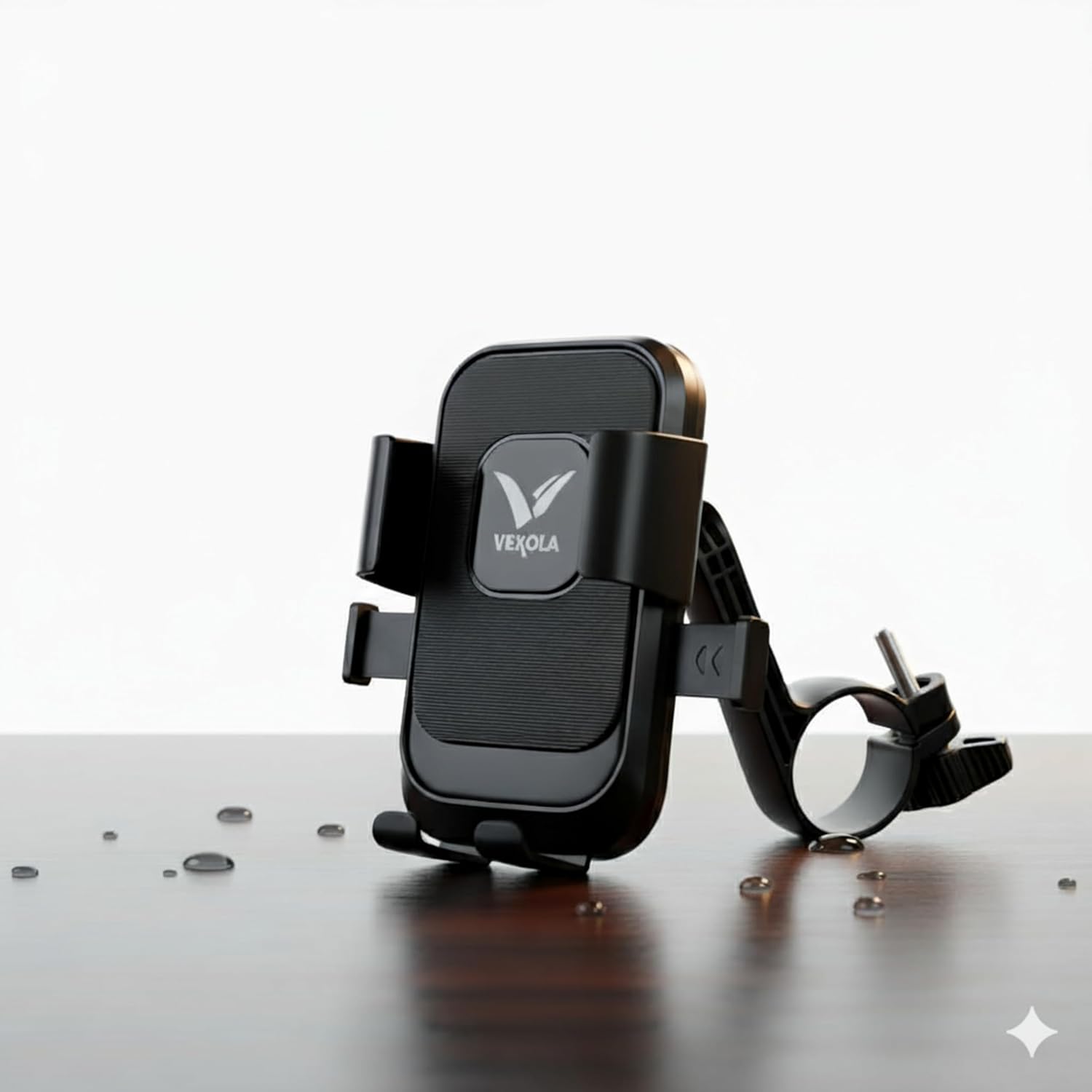 VEXOLA Bike Mobile Holder with one Click Locking | Mobile Stand for Bike | Universal Bike Mobile Stand for All Smartphones with 360° Rotation. (Handle Bar Fixing)