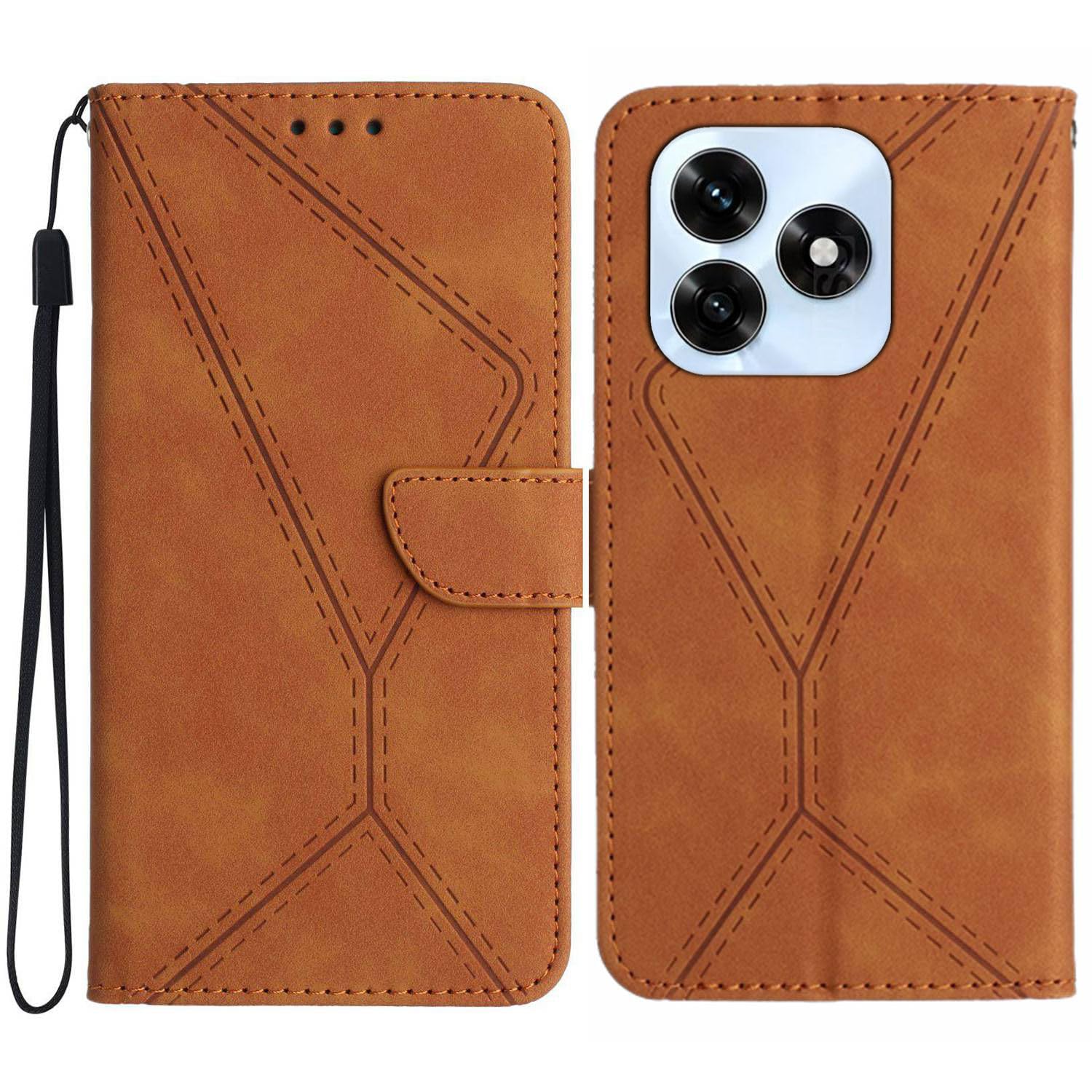 Étui Portefeuille Pour Honor X5c Plus - Housse En Cuir PU Avec Porte-Cartes, Fermeture Magnétique Et Support