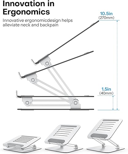 Miniatura 8 de OMOTON Soporte desmontable para laptop y soporte para computadora portátil para escritorio
