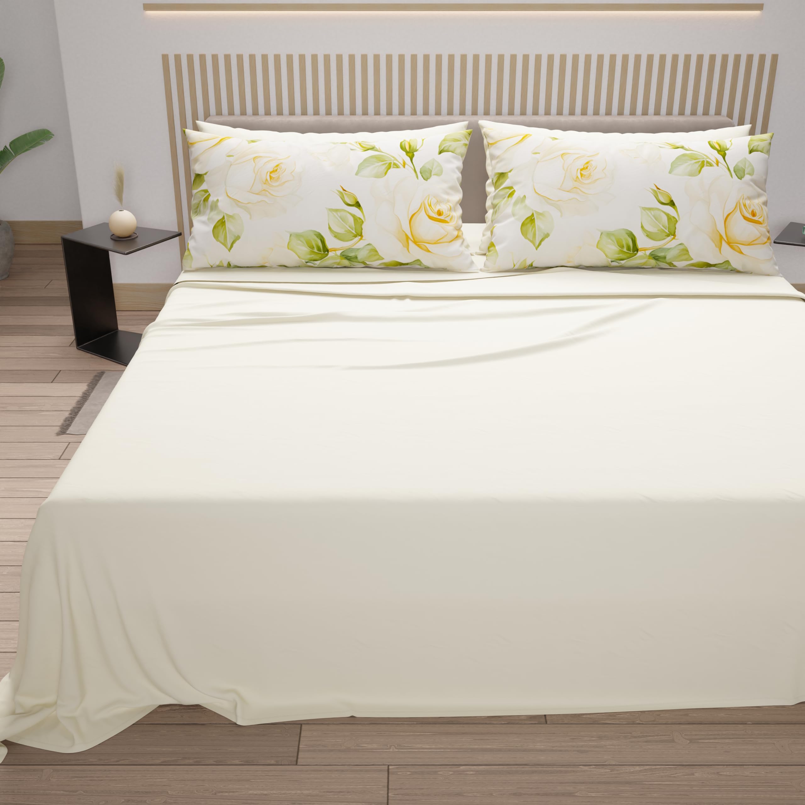 PETTI Artigiani Italiani, Cotton Sheets with Pillowcases in Digital Print, Pizza and a Half Bed Sheet, Double Bed Set - Image 4