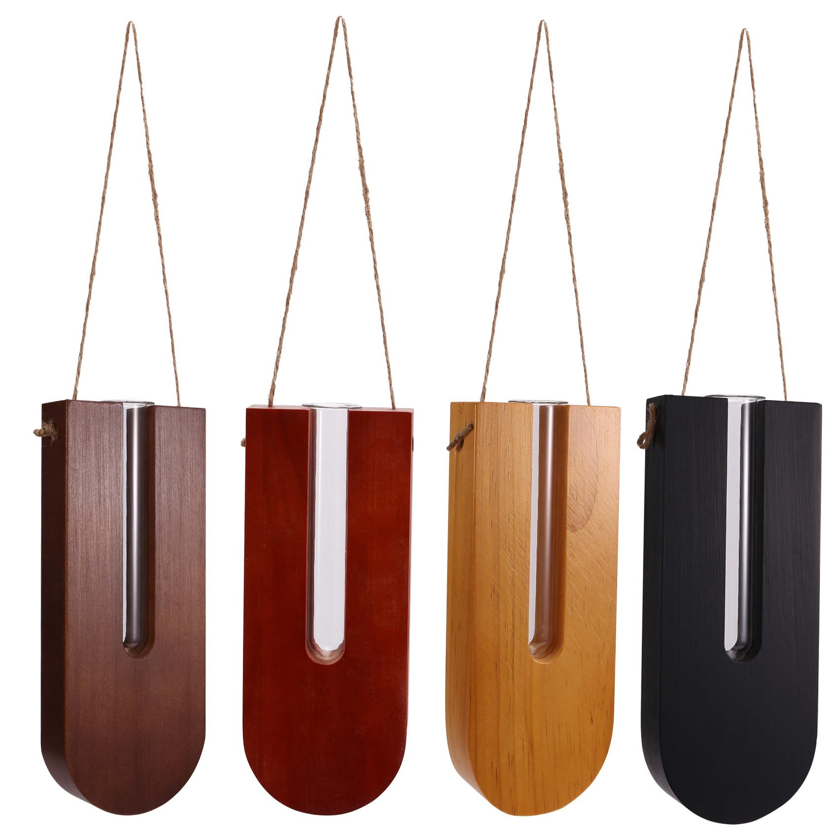 CTRLZS Solid Wood Flower Arrangement New Chinese Style Hydroponic Plant Stand Wall-Mounted Hydroponic Simple Wall Pendant