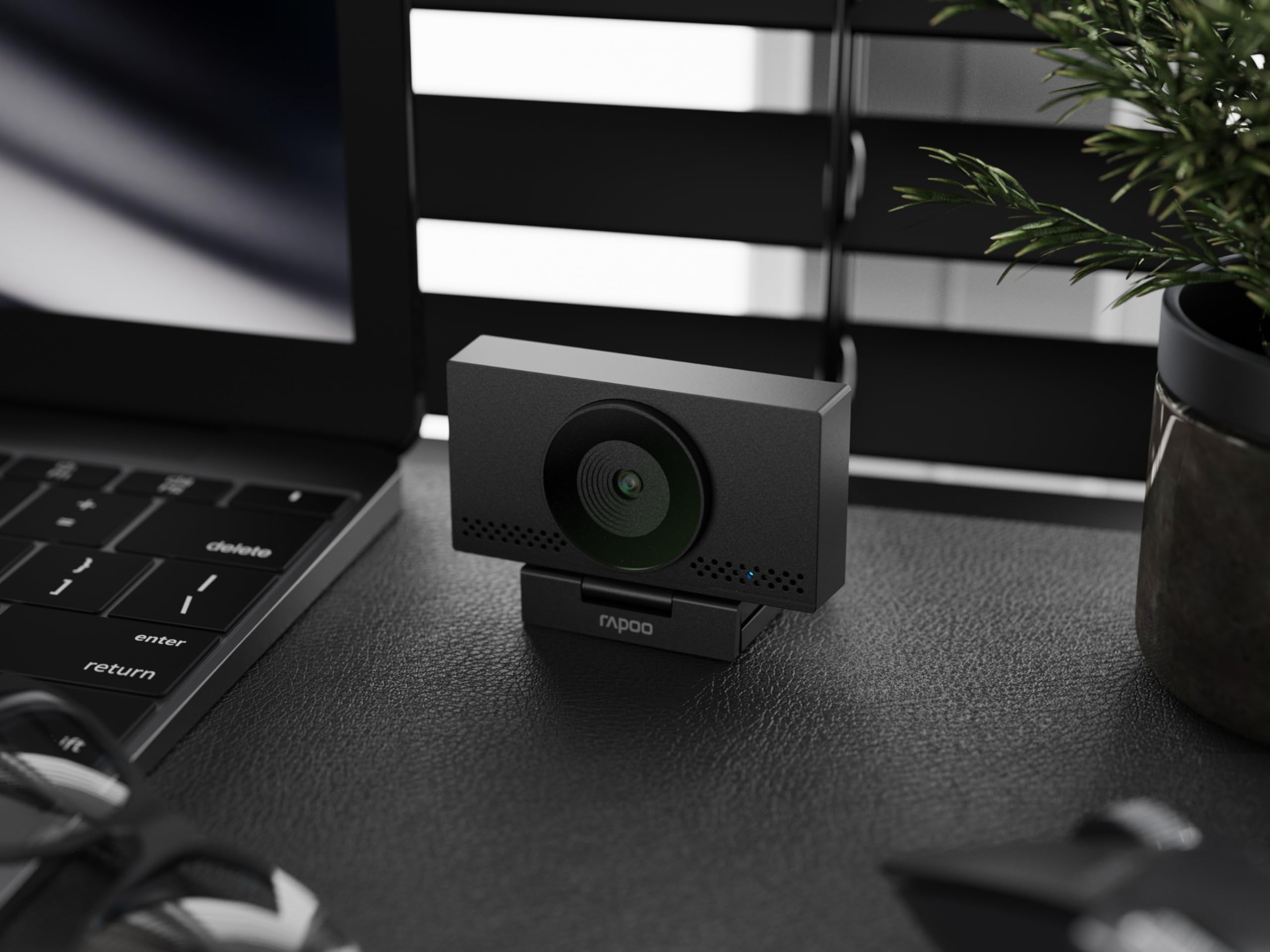 Rapoo XW4KAF USB Webcam 4K mit Mikrofon, UHD 3024p, 75° Sichtfeld,Autofokus | Doppelmikrofon mit Rauschunterdrückung, Abdeckung, ideal für Meetings, Streaming, Microsoft Teams, Google Meet, Zoom, PC, Mac