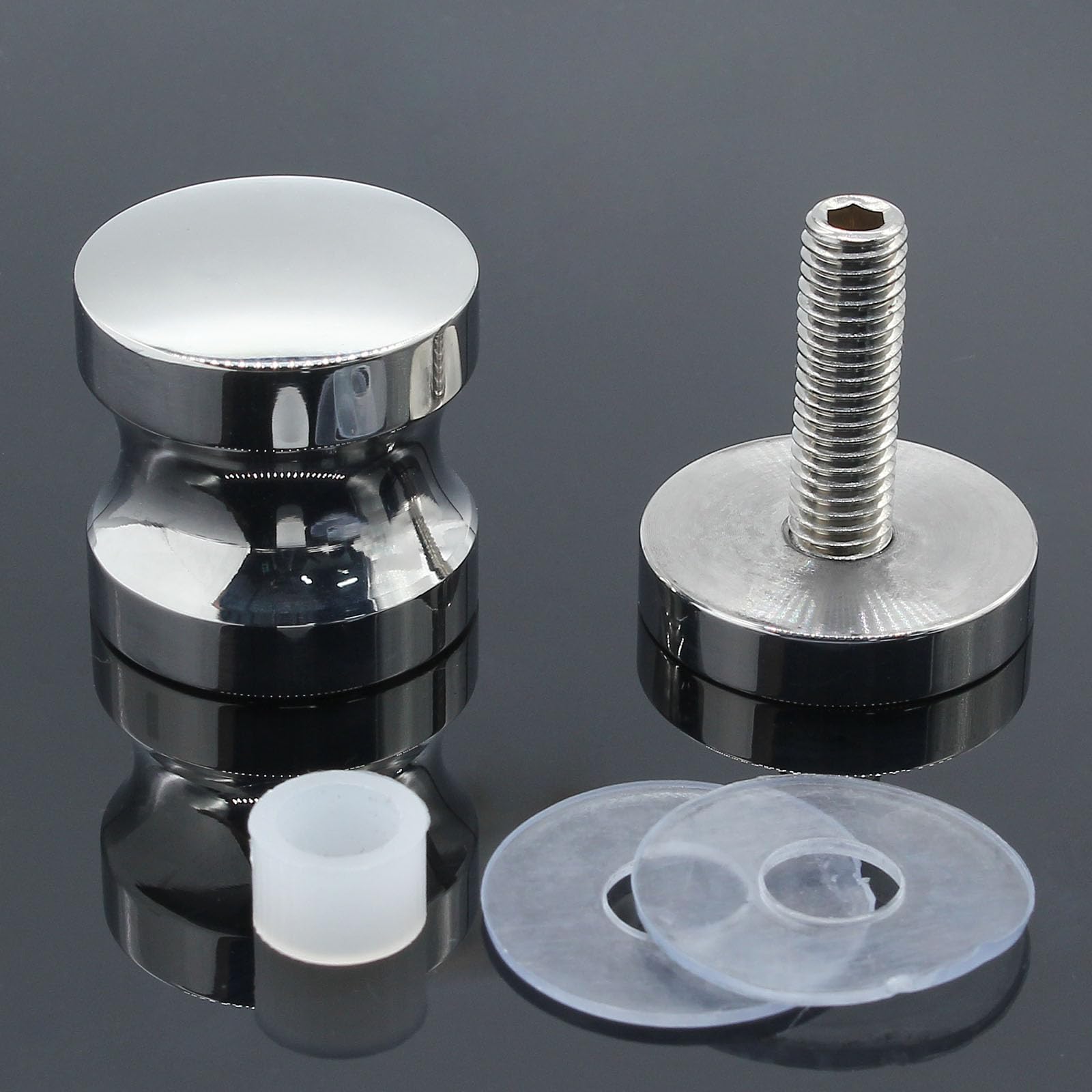 Polished Chrome Shower Door Handles - 2 Pack -4