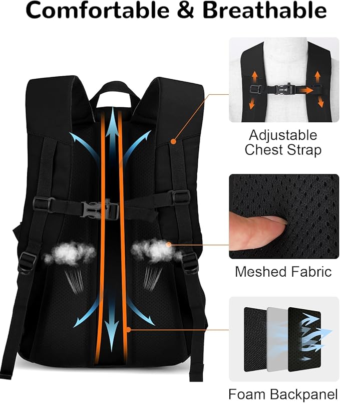 Mochila Impermeable 20L para Senderismo con Correa de Pecho miniatura 4