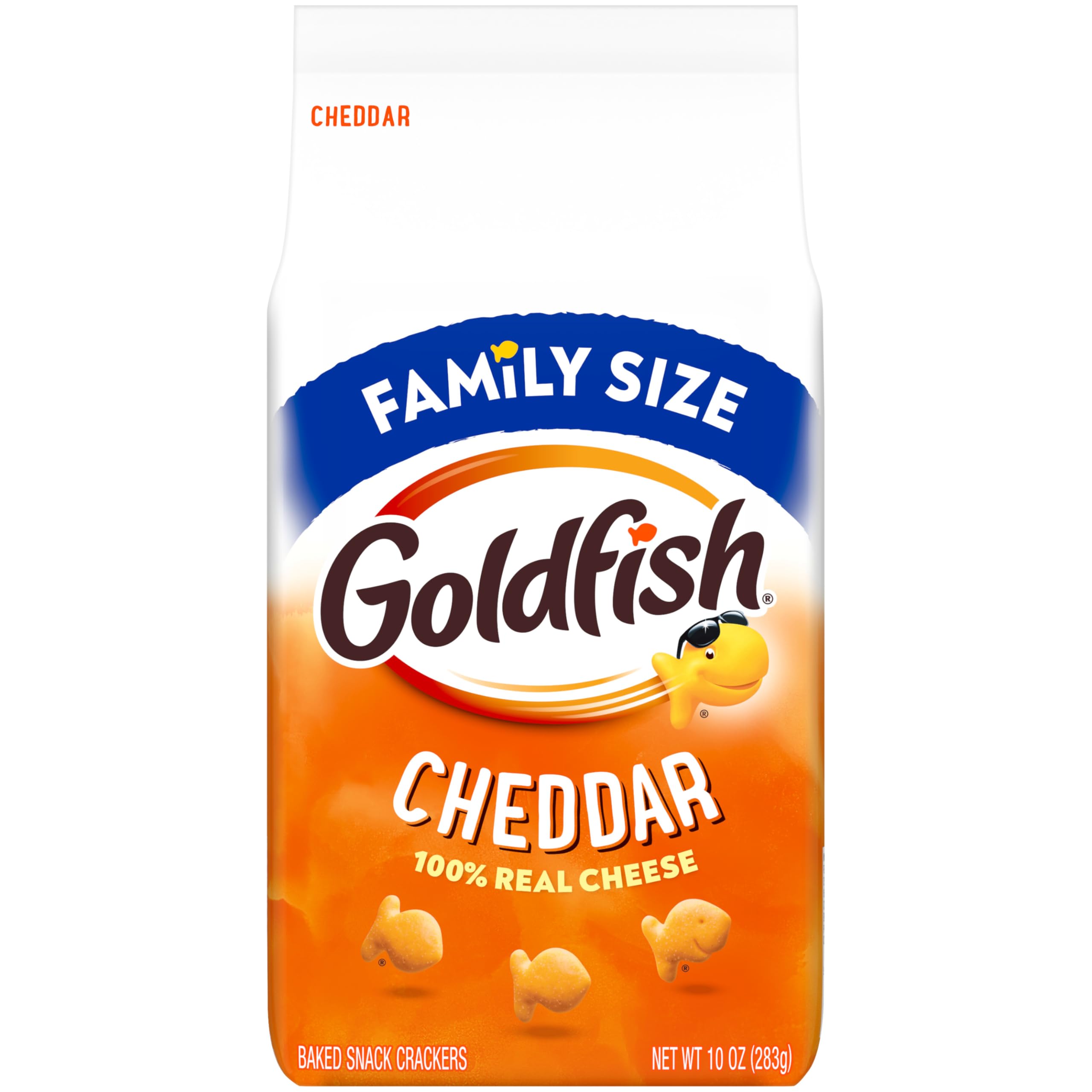 Goldfish Crackers, Cheddar Crackers, Family Size, 10 Oz Bag