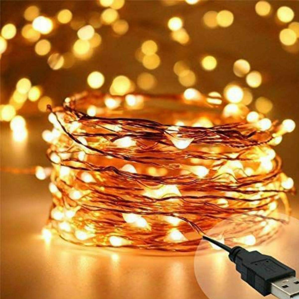 SINOMAN100 LED Warm White, USB, Strip Fairy Lights/led String Lights for Decoration/String Light/Christmas New Year Lights for Decoration for Home(100 LED USB WW)-image-49