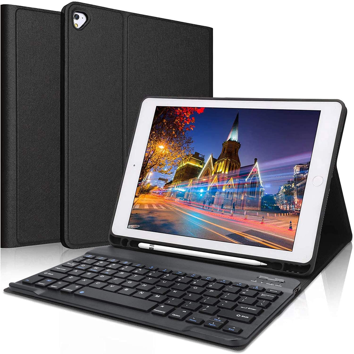 Microware Ipad 9.7 Keyboard Case for Ipad 6Th Gen(2018) Ipad 5Th Gen(2017) Ipad Air 2/Air,Ipad Pro 9.7 Inch Keyboard Case with Pencil Holder,Shockproof TPU Cover,Detachable Bluetooth Keyboard-Black (B09H4NL7DT) Amazon Price History, Amazon Price Tracker